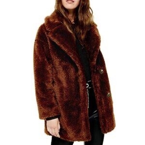 Topshop Faux Fur Coat